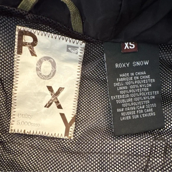 Roxy Snow Jumpsuit Snow Suit Olive Green Women’s XS Fur Lined Collar Y2K - Picture 6 of 15